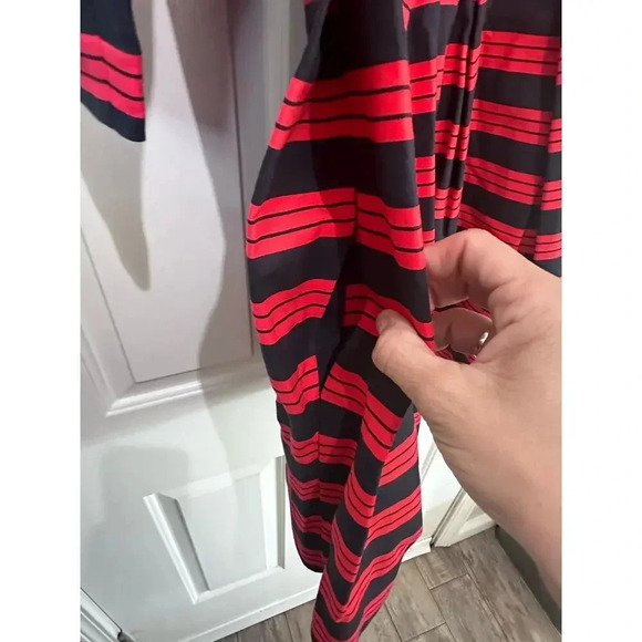 Gap Women's Red & Blue Striped Long Sleeve A-Line Dress Size 8 - Picture 5 of 5